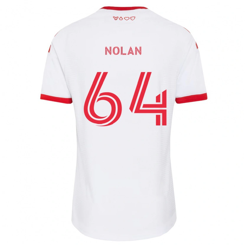Danxen Barn Jahmarie Nolan #64 Vit Röd Svart Bortatröja Matchtröjor 2026/27 Tröjor T-Tröja