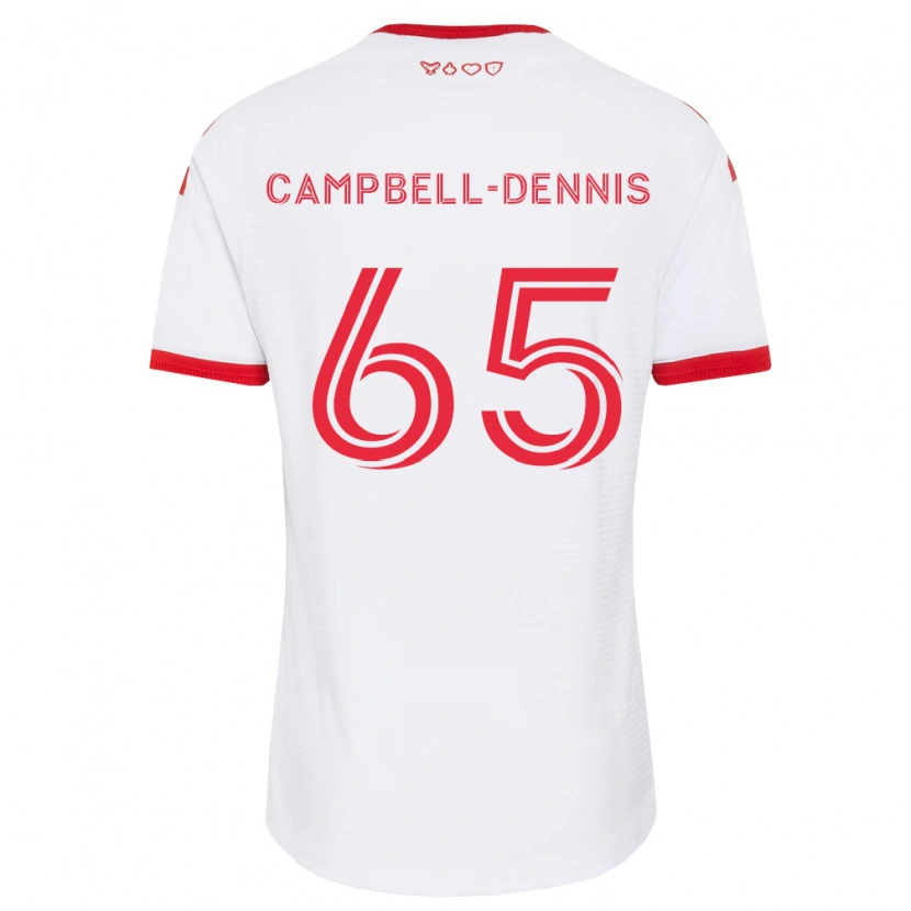 Danxen Barn Raequan Campbell-Dennis #65 Vit Röd Svart Bortatröja Matchtröjor 2026/27 Tröjor T-Tröja