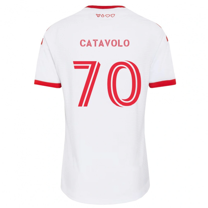 Danxen Barn Matthew Catavolo #70 Vit Röd Svart Bortatröja Matchtröjor 2026/27 Tröjor T-Tröja
