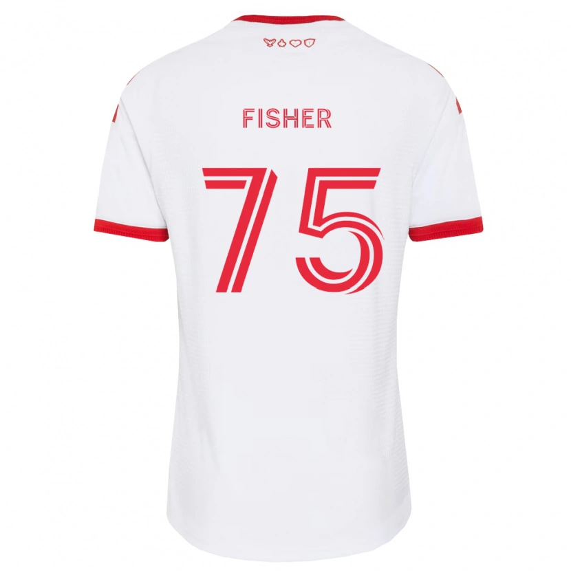 Danxen Barn Reid Fisher #75 Vit Röd Svart Bortatröja Matchtröjor 2026/27 Tröjor T-Tröja