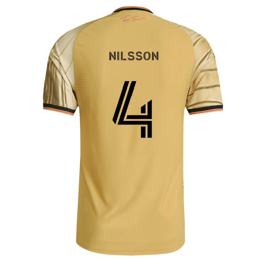 Danxen Barn Joakim Nilsson #4 Brun Gul Svart Bortatröja Matchtröjor 2026/27 Tröjor T-Tröja