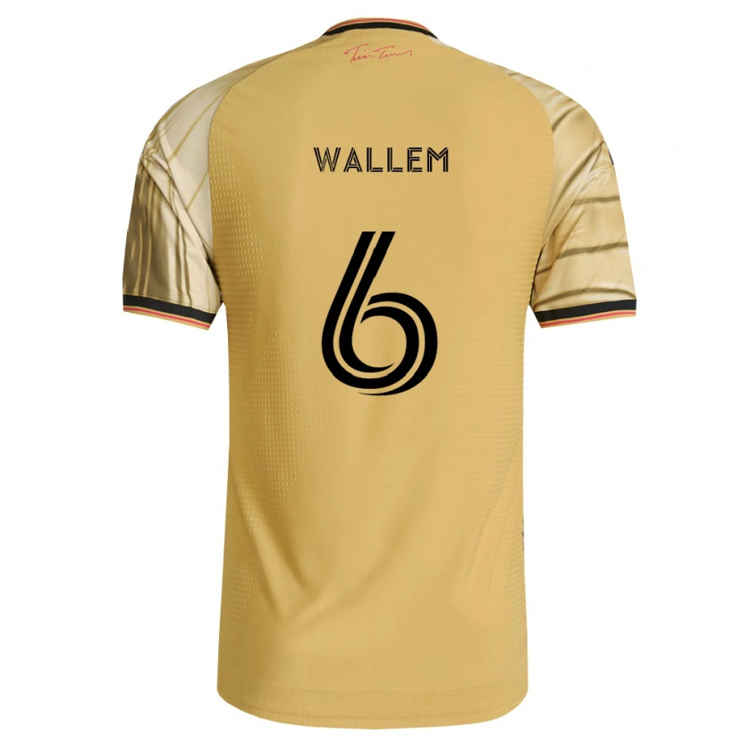 Danxen Barn Conrad Wallem #6 Brun Gul Svart Bortatröja Matchtröjor 2026/27 Tröjor T-Tröja
