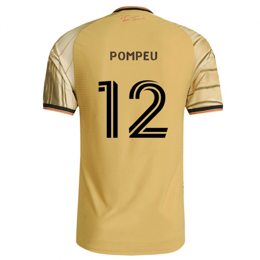 Danxen Barn Célio Pompeu #12 Brun Gul Svart Bortatröja Matchtröjor 2026/27 Tröjor T-Tröja