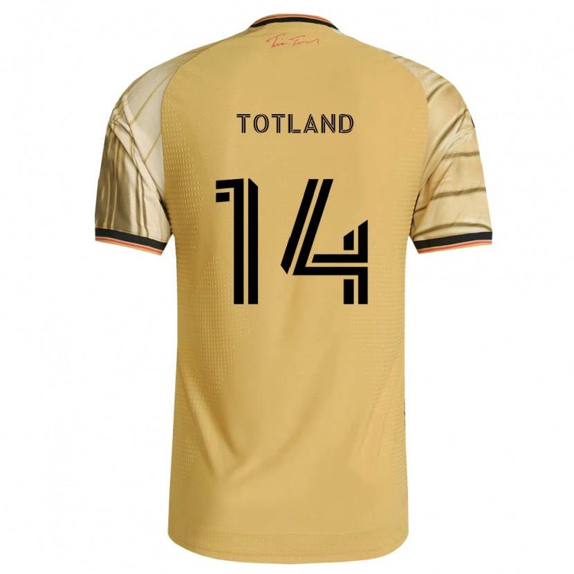 Danxen Barn Tomas Totland #14 Brun Gul Svart Bortatröja Matchtröjor 2026/27 Tröjor T-Tröja