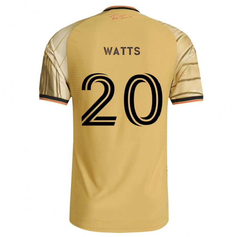 Danxen Barn Akil Watts #20 Brun Gul Svart Bortatröja Matchtröjor 2026/27 Tröjor T-Tröja
