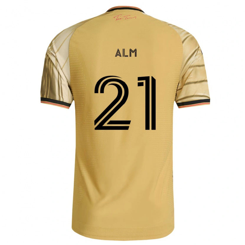 Danxen Barn Rasmus Alm #21 Brun Gul Svart Bortatröja Matchtröjor 2026/27 Tröjor T-Tröja