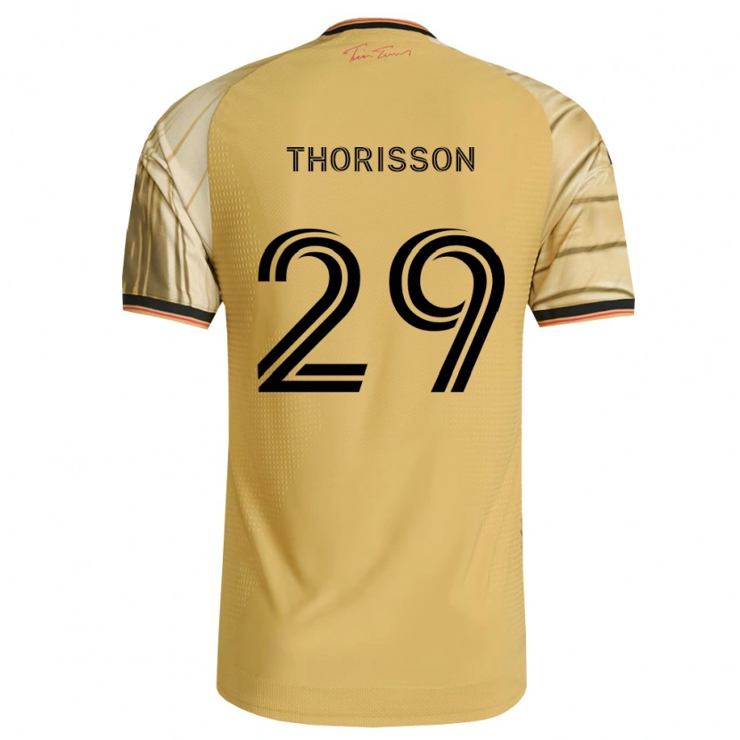 Danxen Barn Nökkvi Thórisson #29 Brun Gul Svart Bortatröja Matchtröjor 2026/27 Tröjor T-Tröja
