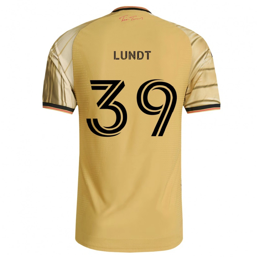 Danxen Barn Ben Lundt #39 Brun Gul Svart Bortatröja Matchtröjor 2026/27 Tröjor T-Tröja