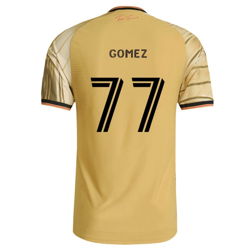 Danxen Barn Sam Gomez #77 Brun Gul Svart Bortatröja Matchtröjor 2026/27 Tröjor T-Tröja