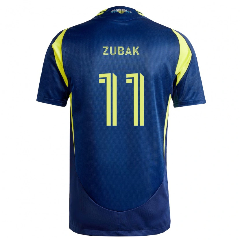 Danxen Barn Ethan Zubak #11 Gul Marinblå Bortatröja Matchtröjor 2026/27 Tröjor T-Tröja