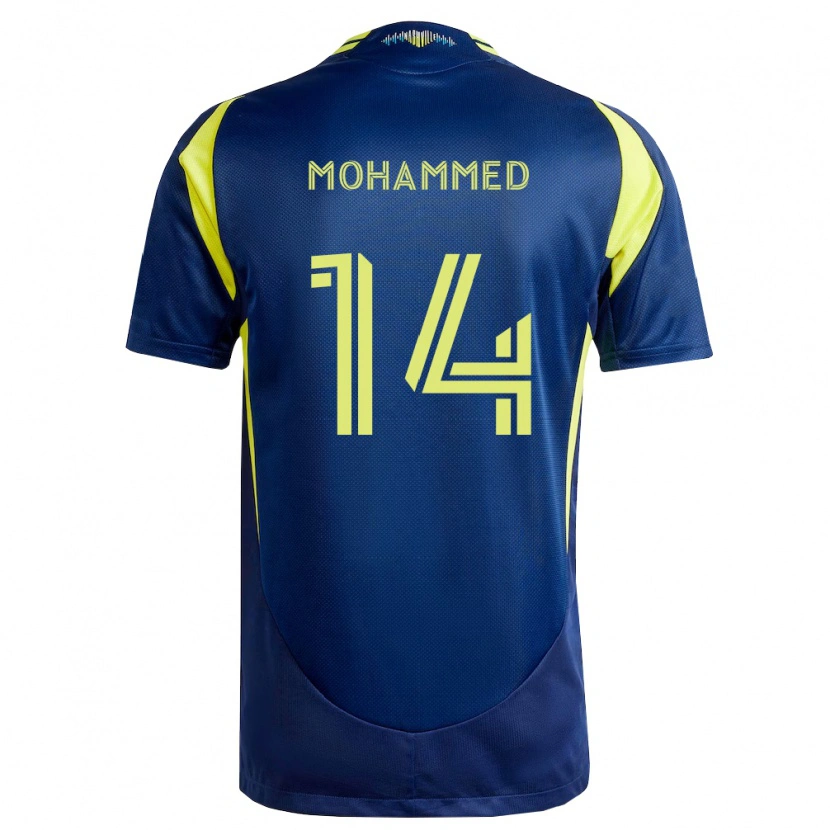 Danxen Barn Shak Mohammed #14 Gul Marinblå Bortatröja Matchtröjor 2026/27 Tröjor T-Tröja