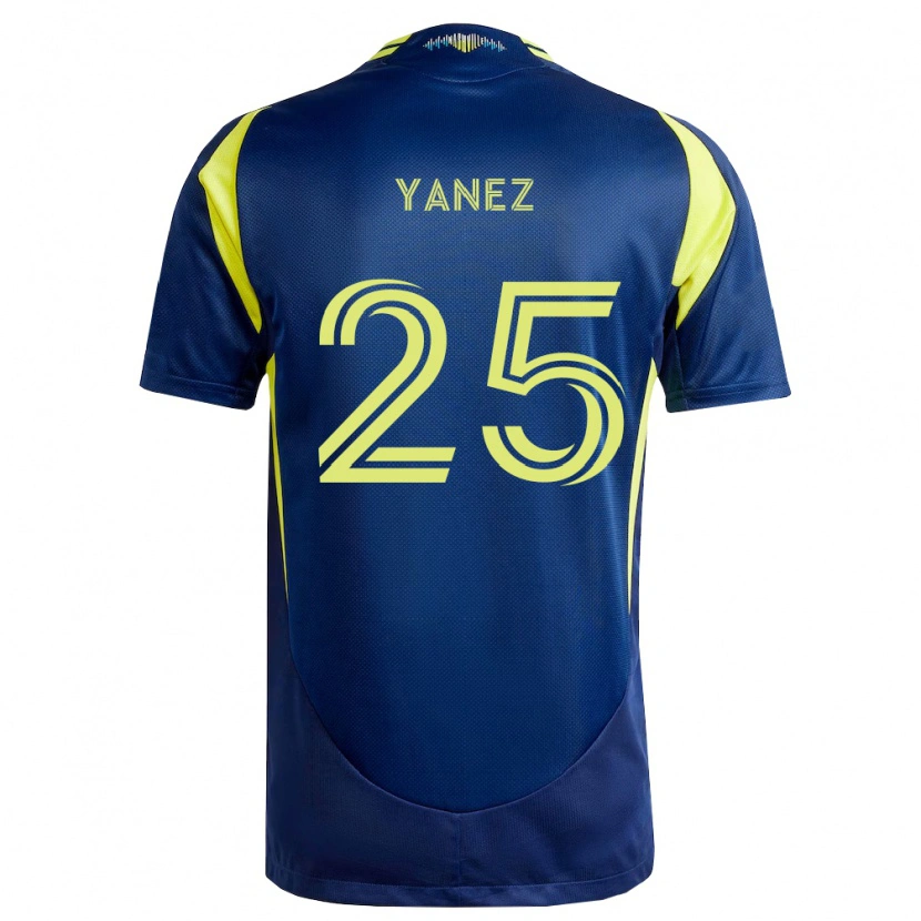 Danxen Barn Zidane Yáñez #25 Gul Marinblå Bortatröja Matchtröjor 2026/27 Tröjor T-Tröja