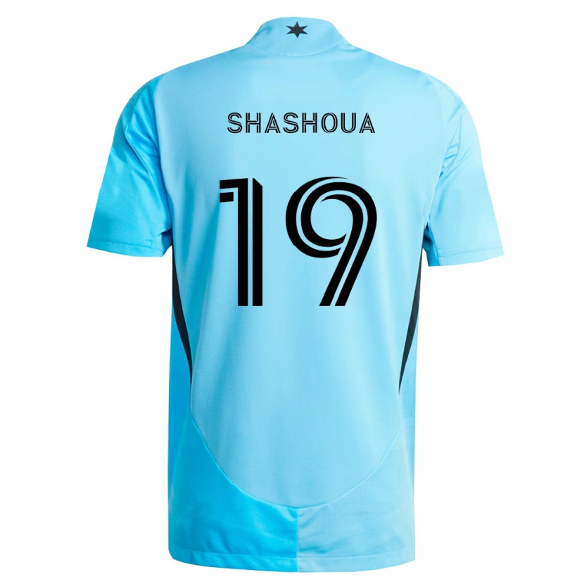 Danxen Barn Samuel Shashoua #19 Ljusblå Svart Bortatröja Matchtröjor 2026/27 Tröjor T-Tröja