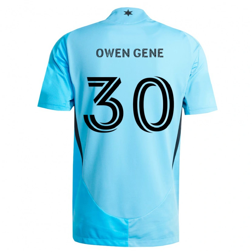 Danxen Barn Owen Gene #30 Ljusblå Svart Bortatröja Matchtröjor 2026/27 Tröjor T-Tröja