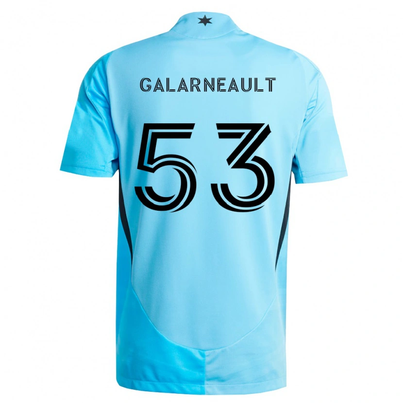 Danxen Barn Benjamin Galarneault #53 Ljusblå Svart Bortatröja Matchtröjor 2026/27 Tröjor T-Tröja