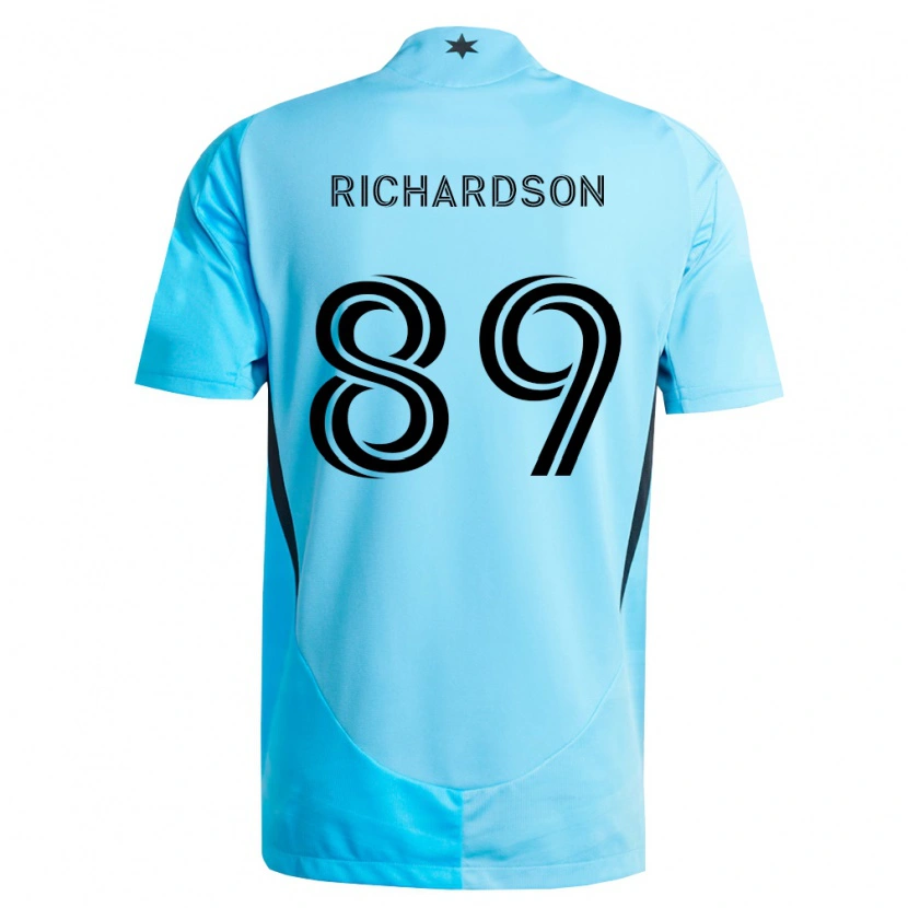 Danxen Barn Nick Richardson #89 Ljusblå Svart Bortatröja Matchtröjor 2026/27 Tröjor T-Tröja