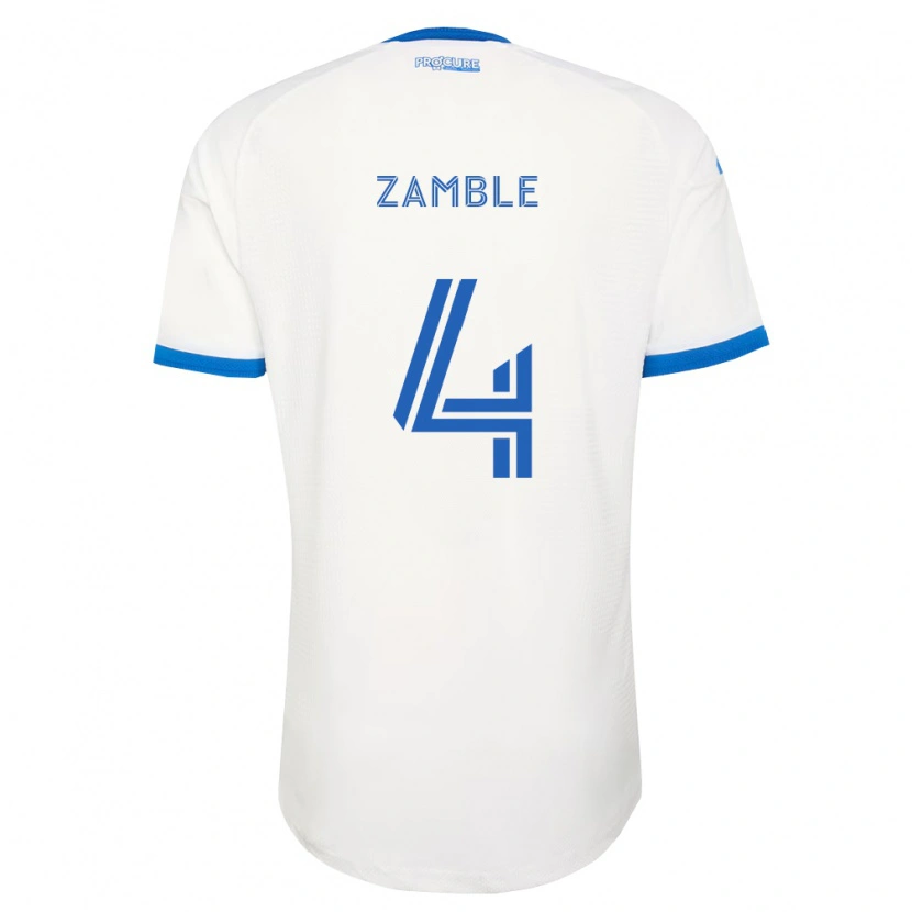 Danxen Barn Ulrich Zamble #4 Himmelsblå Vit Bortatröja Matchtröjor 2026/27 Tröjor T-Tröja