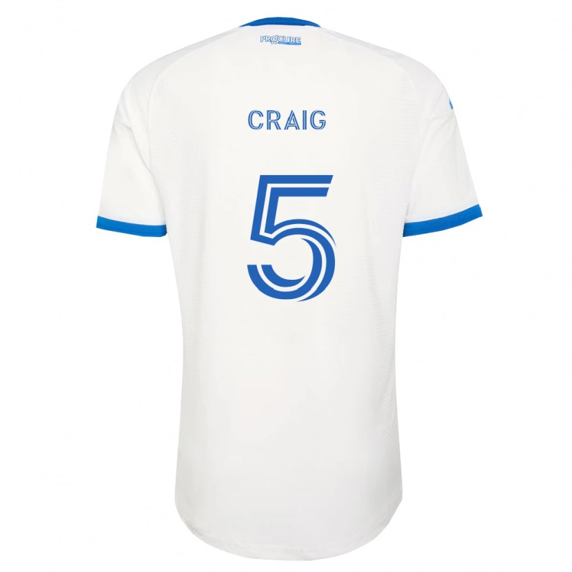 Danxen Barn Brandan Craig #5 Himmelsblå Vit Bortatröja Matchtröjor 2026/27 Tröjor T-Tröja