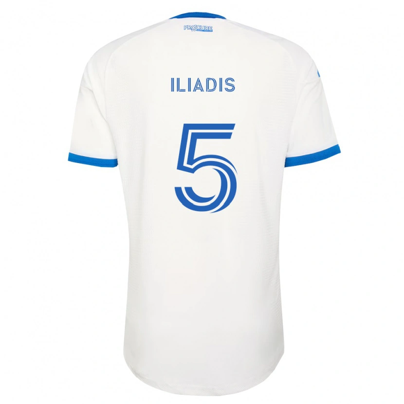 Danxen Barn Ilias Iliadis #5 Himmelsblå Vit Bortatröja Matchtröjor 2026/27 Tröjor T-Tröja