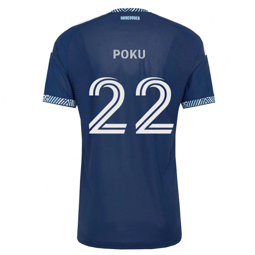 Danxen Barn Kwasi Poku #22 Mörkblå Vit Bortatröja Matchtröjor 2026/27 Tröjor T-Tröja