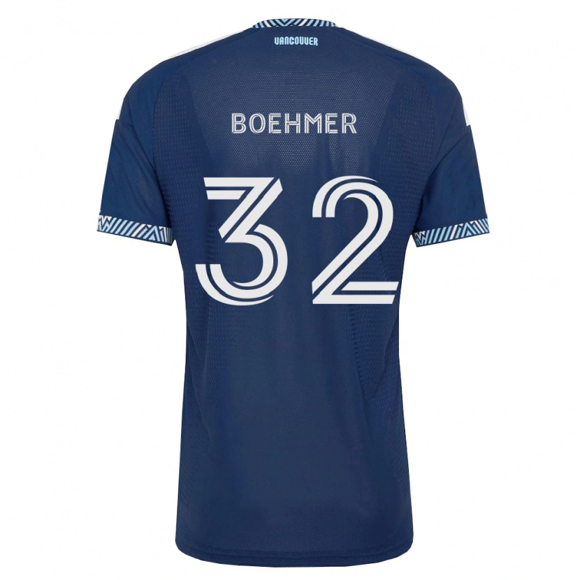 Danxen Barn Isaac Boehmer #32 Mörkblå Vit Bortatröja Matchtröjor 2026/27 Tröjor T-Tröja