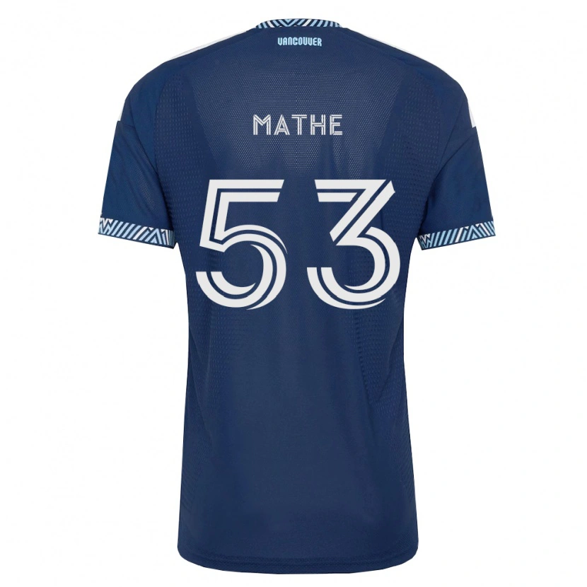 Danxen Barn Immanuel Mathe #53 Mörkblå Vit Bortatröja Matchtröjor 2026/27 Tröjor T-Tröja