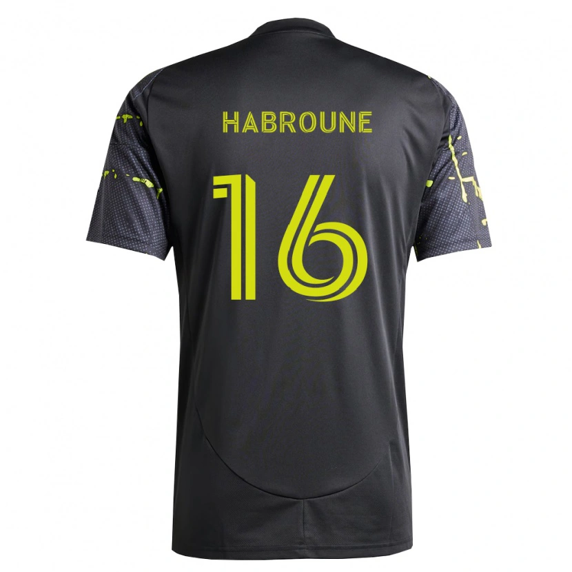 Danxen Barn Taha Habroune #16 Fluorescerande Gul Svart Bortatröja Matchtröjor 2026/27 Tröjor T-Tröja