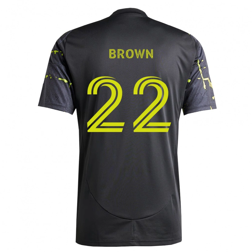 Danxen Barn Tristan Brown #22 Fluorescerande Gul Svart Bortatröja Matchtröjor 2026/27 Tröjor T-Tröja