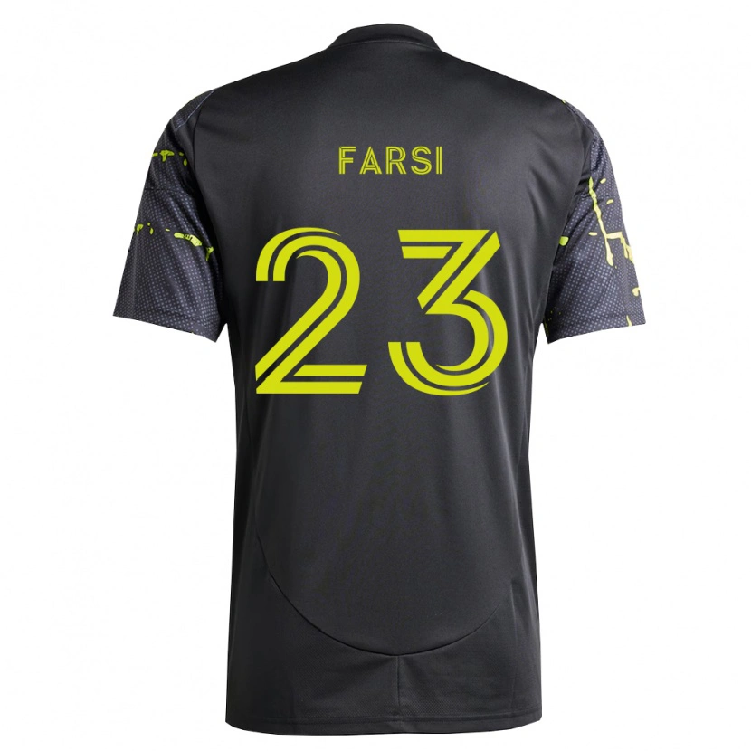 Danxen Barn Mohamed Farsi #23 Fluorescerande Gul Svart Bortatröja Matchtröjor 2026/27 Tröjor T-Tröja