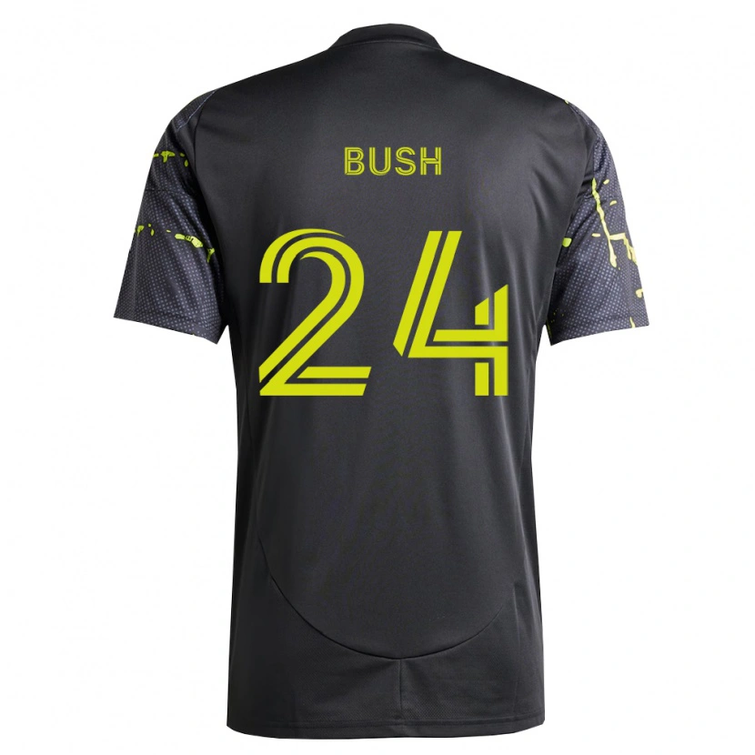 Danxen Barn Evan Bush #24 Fluorescerande Gul Svart Bortatröja Matchtröjor 2026/27 Tröjor T-Tröja