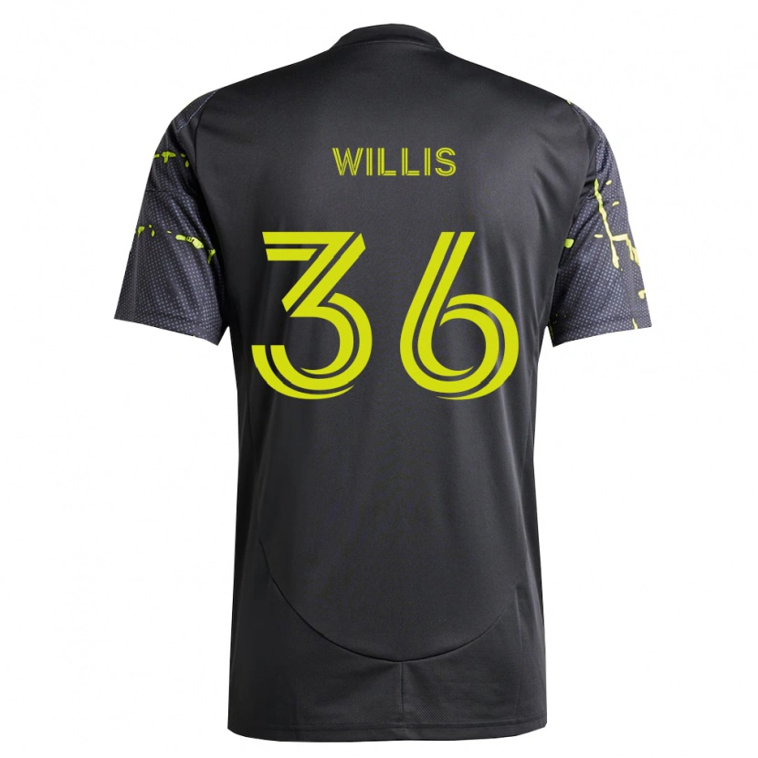 Danxen Barn Pharrell Willis #36 Fluorescerande Gul Svart Bortatröja Matchtröjor 2026/27 Tröjor T-Tröja