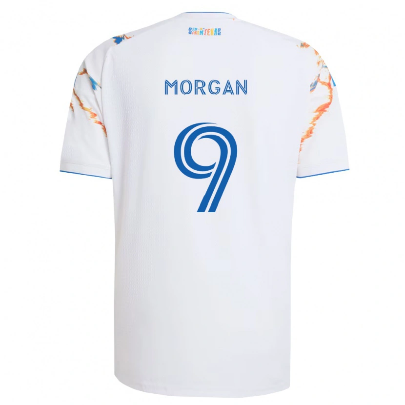 Danxen Barn Lewis Morgan #9 Vit Orange Blå Bortatröja Matchtröjor 2026/27 Tröjor T-Tröja