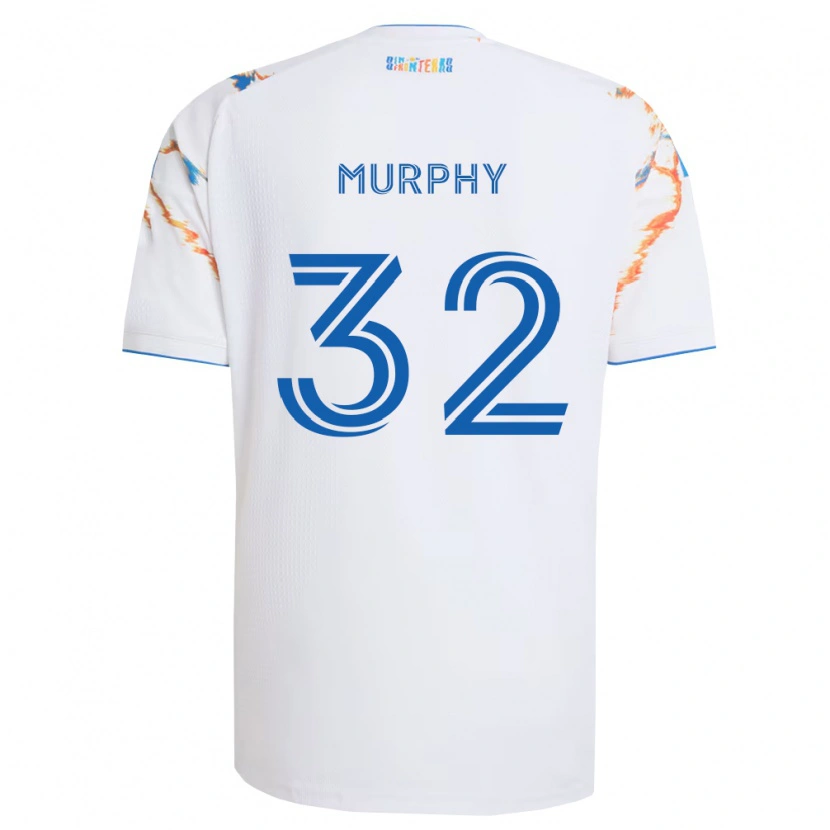 Danxen Barn Ian Murphy #32 Vit Orange Blå Bortatröja Matchtröjor 2026/27 Tröjor T-Tröja