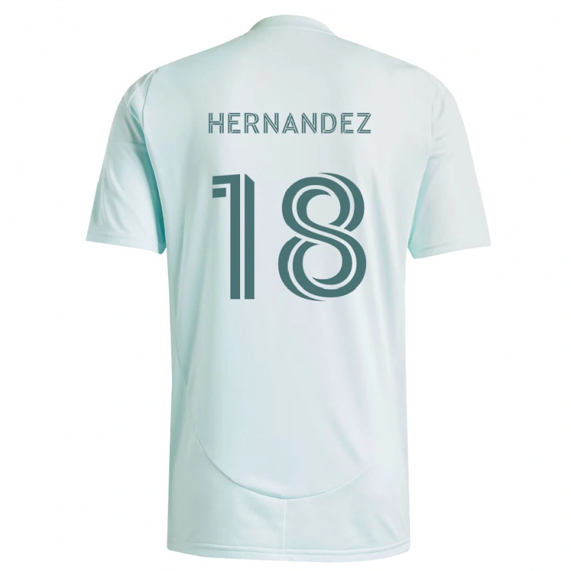 Danxen Barn Alex Hernandez #18 Vit Ljusgrön Bortatröja Matchtröjor 2026/27 Tröjor T-Tröja