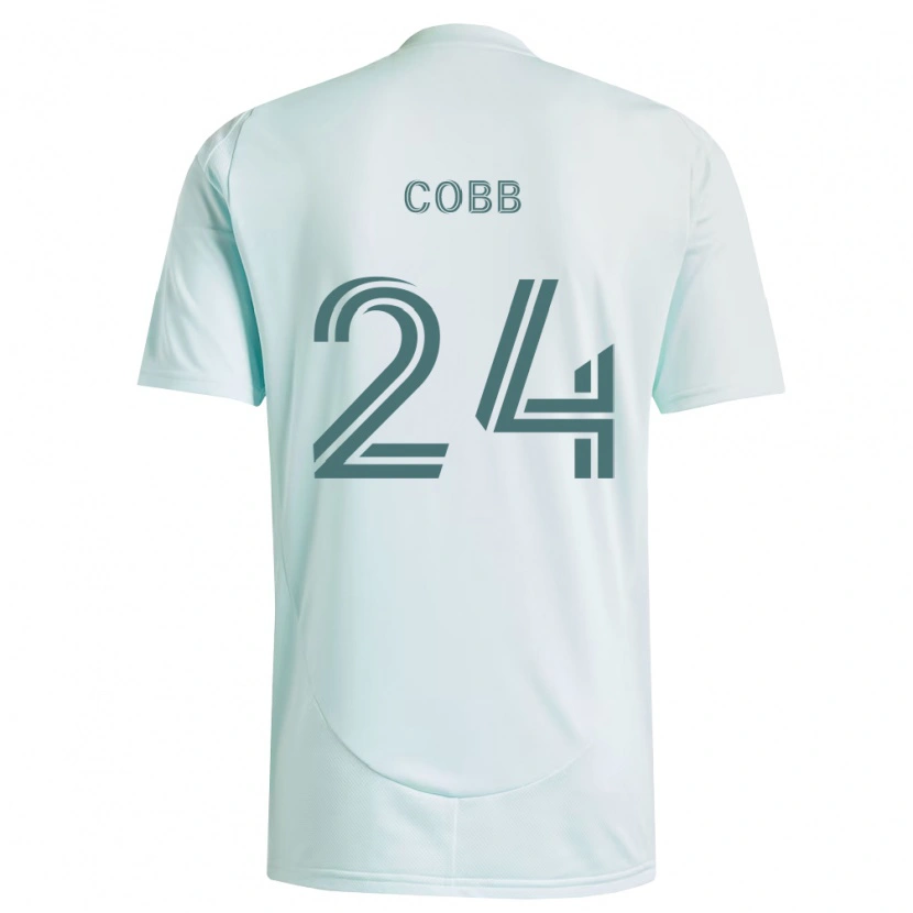 Danxen Barn Noah Cobb #24 Vit Ljusgrön Bortatröja Matchtröjor 2026/27 Tröjor T-Tröja