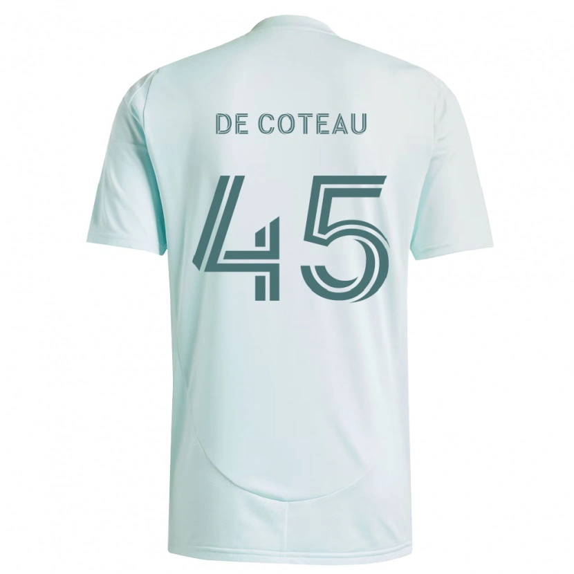 Danxen Barn Jabari De Coteau #45 Vit Ljusgrön Bortatröja Matchtröjor 2026/27 Tröjor T-Tröja