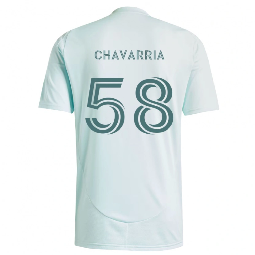 Danxen Barn Keith Chavarria #58 Vit Ljusgrön Bortatröja Matchtröjor 2026/27 Tröjor T-Tröja
