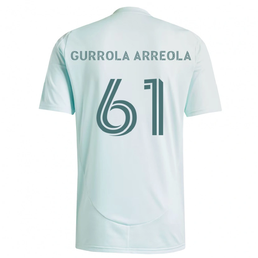 Danxen Barn Diego Gurrola Arreola #61 Vit Ljusgrön Bortatröja Matchtröjor 2026/27 Tröjor T-Tröja