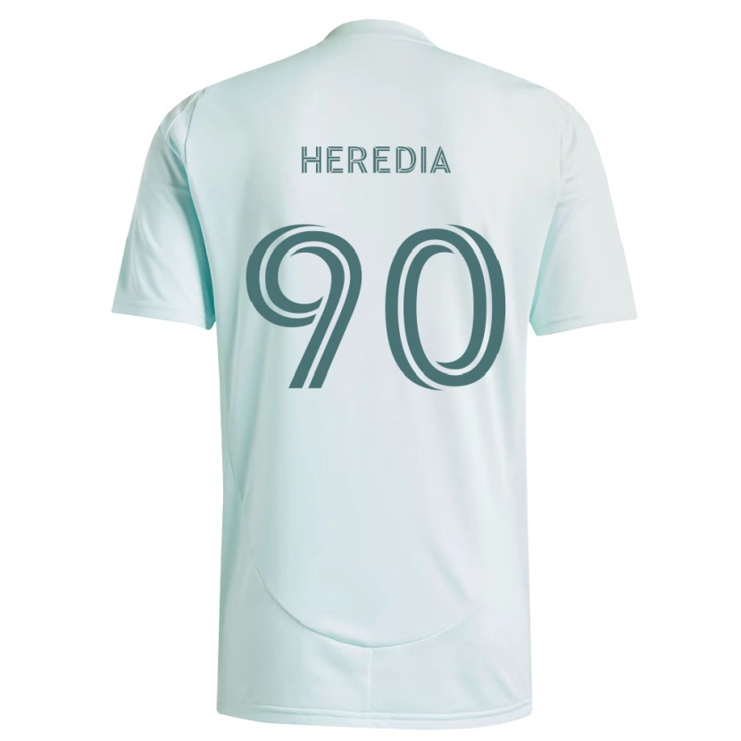 Danxen Barn Edgar Heredia #90 Vit Ljusgrön Bortatröja Matchtröjor 2026/27 Tröjor T-Tröja