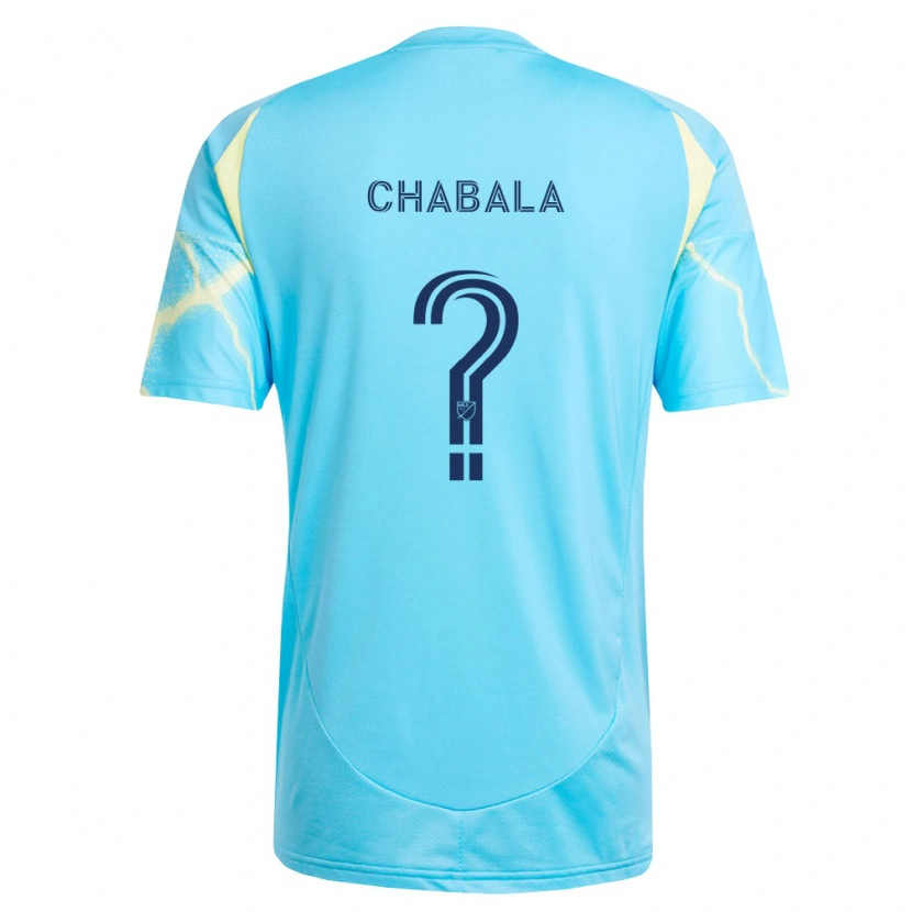Danxen Barn Caleb Chabala #0 Ljusblå Svart Ljusgul Bortatröja Matchtröjor 2026/27 Tröjor T-Tröja