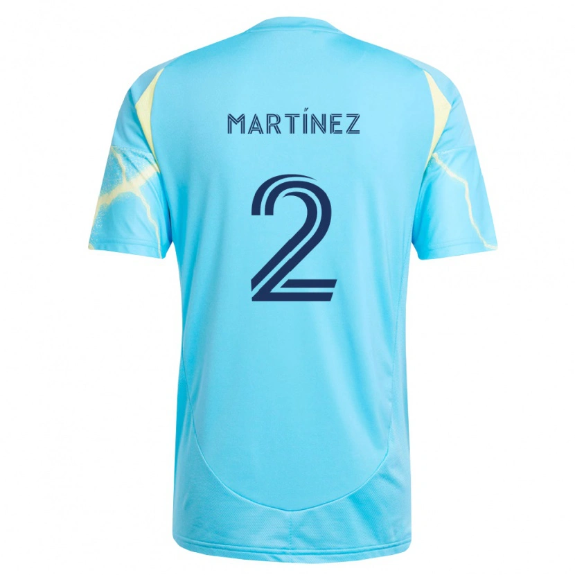 Danxen Barn Geiner Martínez #2 Ljusblå Svart Ljusgul Bortatröja Matchtröjor 2026/27 Tröjor T-Tröja