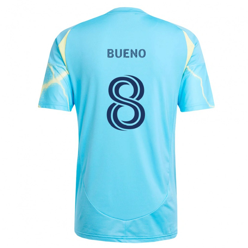Danxen Barn Jesús Bueno #8 Ljusblå Svart Ljusgul Bortatröja Matchtröjor 2026/27 Tröjor T-Tröja