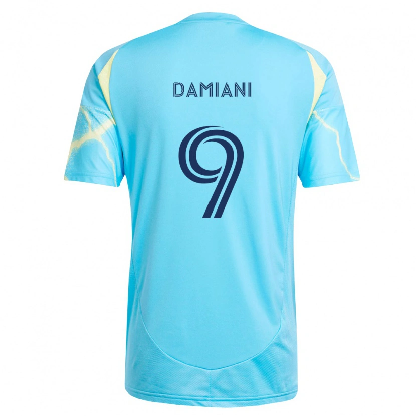 Danxen Barn Bruno Damiani #9 Ljusblå Svart Ljusgul Bortatröja Matchtröjor 2026/27 Tröjor T-Tröja