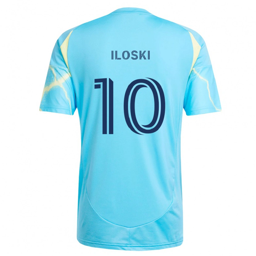 Danxen Barn Milan Iloski #10 Ljusblå Svart Ljusgul Bortatröja Matchtröjor 2026/27 Tröjor T-Tröja