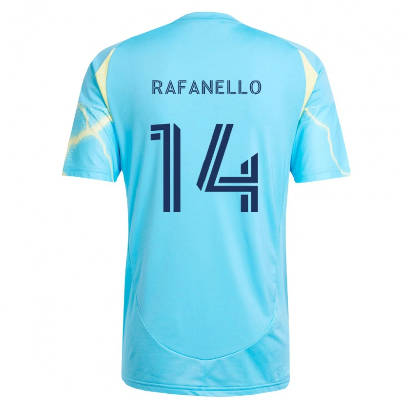 Danxen Barn Jeremy Rafanello #14 Ljusblå Svart Ljusgul Bortatröja Matchtröjor 2026/27 Tröjor T-Tröja