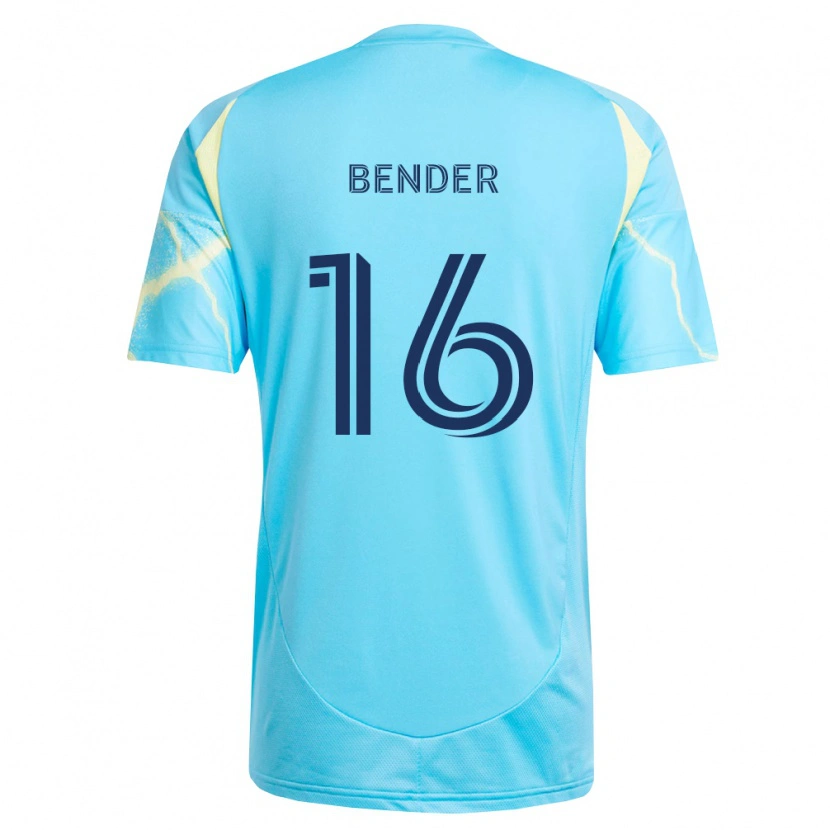Danxen Barn Ben Bender #16 Ljusblå Svart Ljusgul Bortatröja Matchtröjor 2026/27 Tröjor T-Tröja