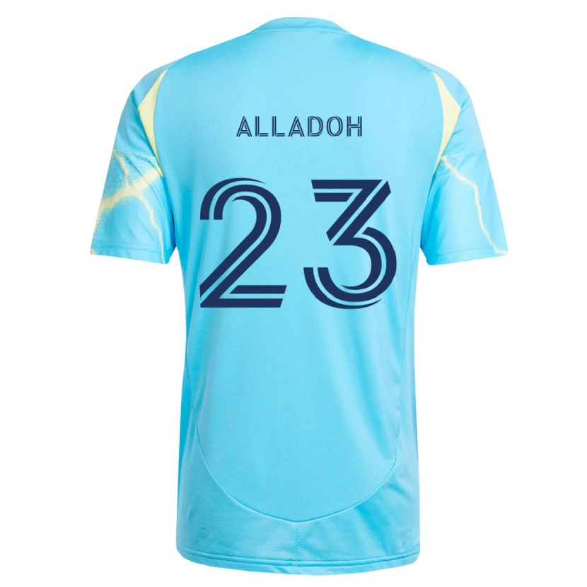 Danxen Barn Ezekiel Alladoh #23 Ljusblå Svart Ljusgul Bortatröja Matchtröjor 2026/27 Tröjor T-Tröja