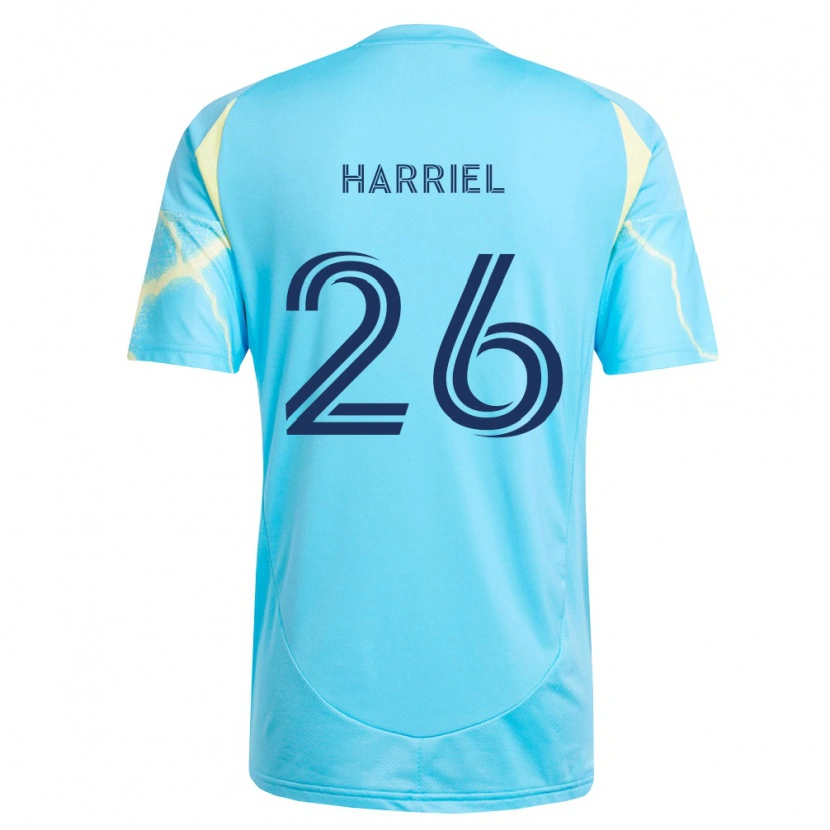 Danxen Barn Nathan Harriel #26 Ljusblå Svart Ljusgul Bortatröja Matchtröjor 2026/27 Tröjor T-Tröja