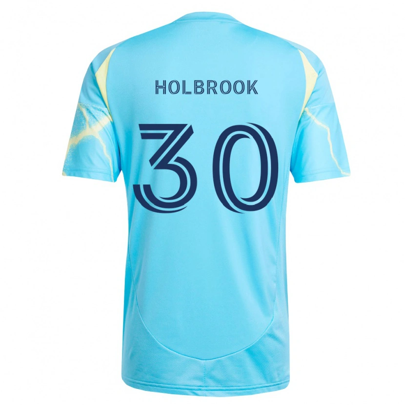 Danxen Barn Pierce Holbrook #30 Ljusblå Svart Ljusgul Bortatröja Matchtröjor 2026/27 Tröjor T-Tröja