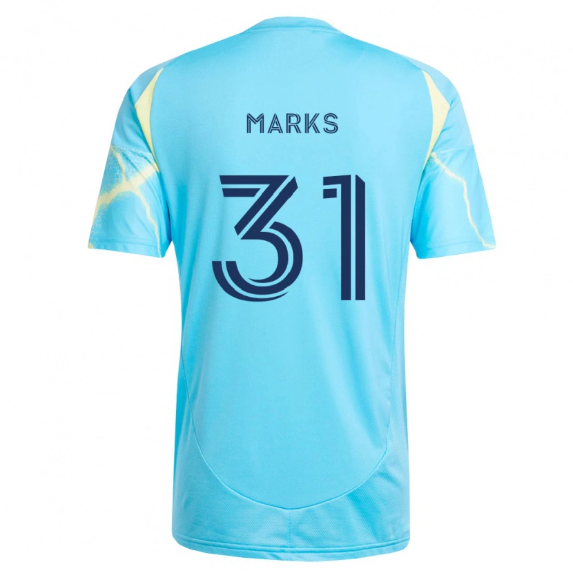 Danxen Barn George Marks #31 Ljusblå Svart Ljusgul Bortatröja Matchtröjor 2026/27 Tröjor T-Tröja